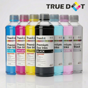 Truedot premium non-fadeable 8 color dye based photo inks bottle set featuring archival UV resistance for professional studio printing